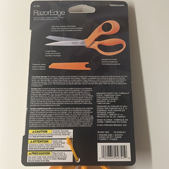 Fiskars Fabrics Razor Edge size 9 Shears Scissors NEW - Picture 4 of 6